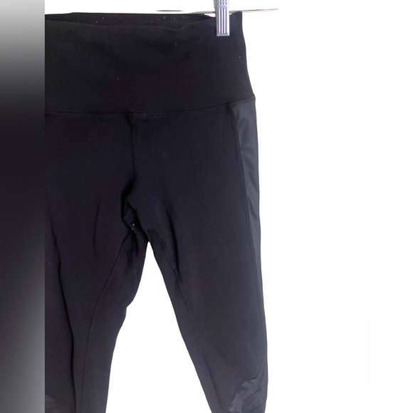 Alo Black High Waisted Mesh Sided Leggings - Picture 3 of 7